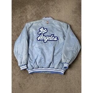 Vintage Mens Jacket 90s HARDWOOD CLASSIC LOS ANGELES LAKERS SATIN, NBA Size‎ L